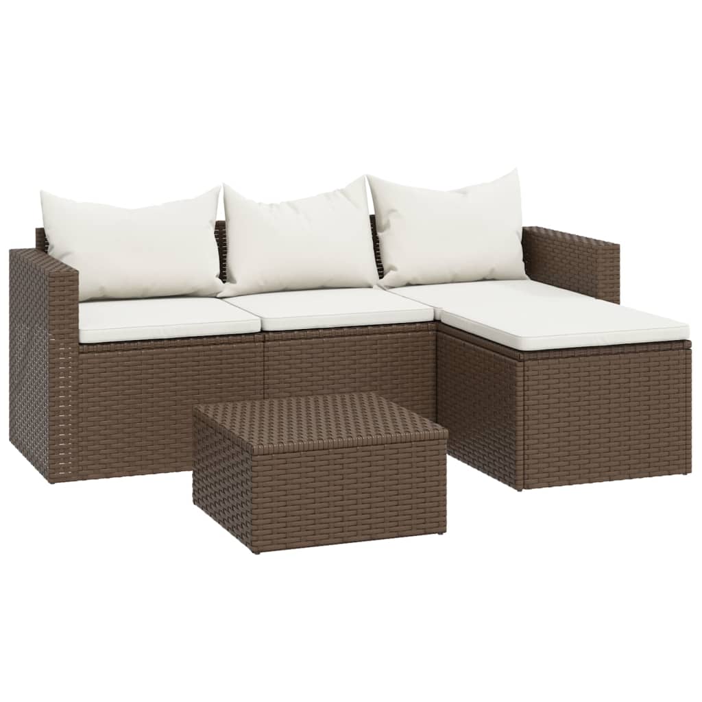 Set Mobili da Giardino Marrone in Polyrattan - immagine 2