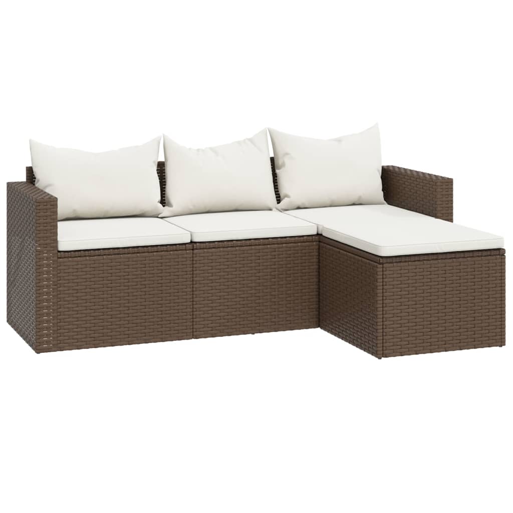 Set Mobili da Giardino Marrone in Polyrattan - immagine 3
