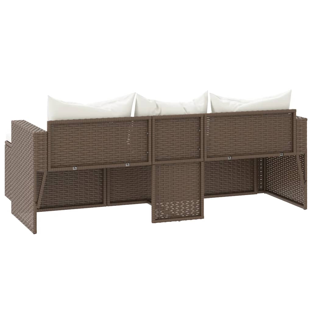 Set Mobili da Giardino Marrone in Polyrattan - immagine 6