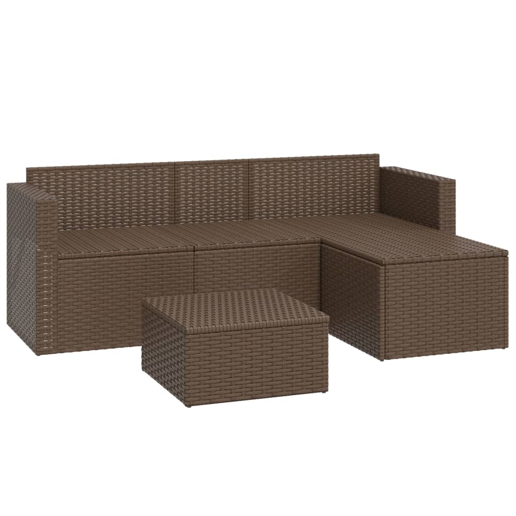 Set Mobili da Giardino Marrone in Polyrattan - immagine 7