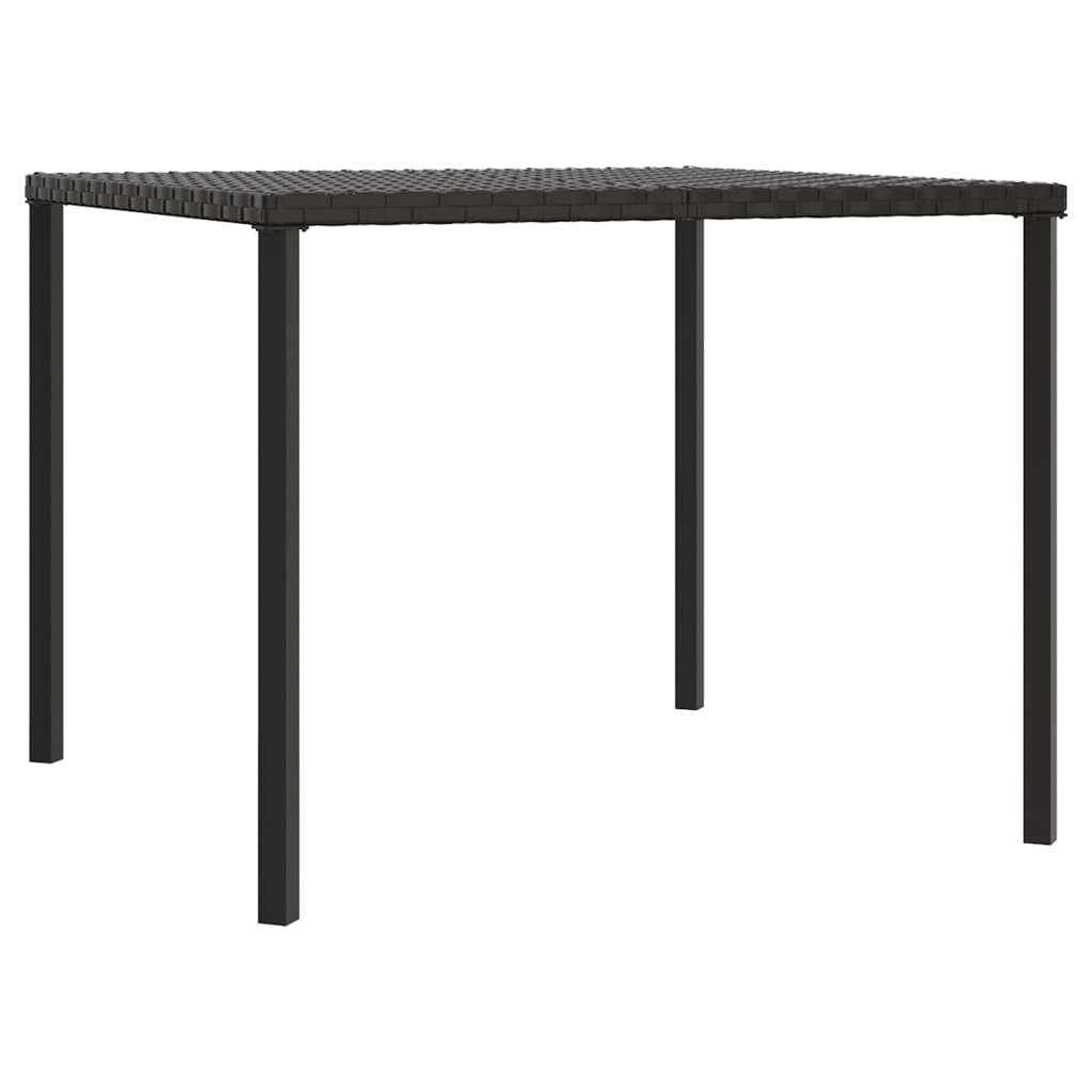 Set da Pranzo da Giardino 2 pz con Cuscini Nero in Polyrattan - immagine 5