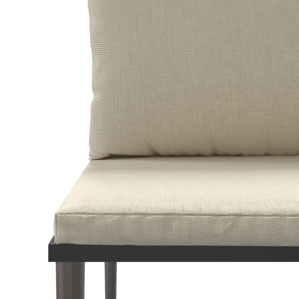 Set Divani da Giardino 5 pz con Cuscini in Polyrattan Grigio - immagine 7