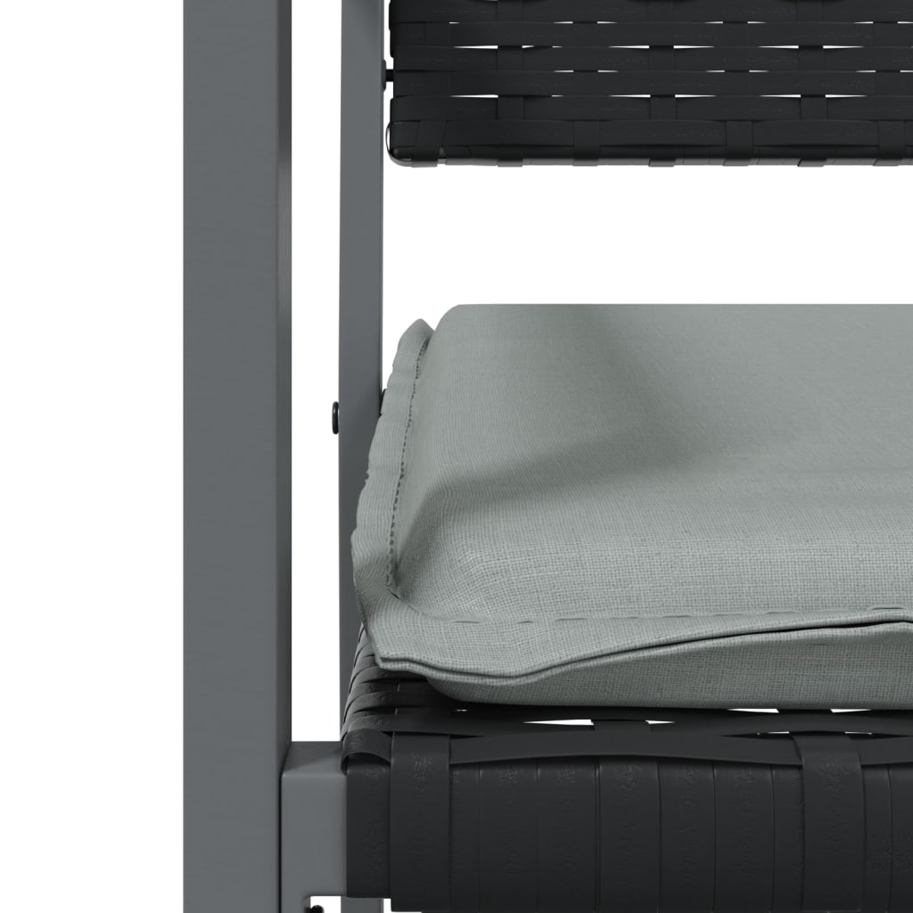 Set Pranzo da Giardino 5pz con Cuscini in Polyrattan e Acciaio - immagine 7