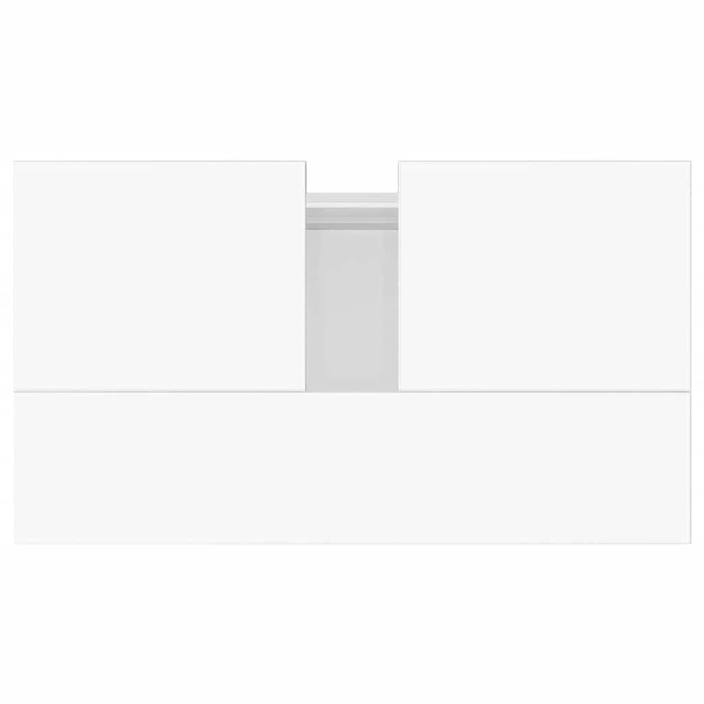 Armadietto Bagno Bianco Lucido 58x33x60cm in Legno Multistrato - immagine 5