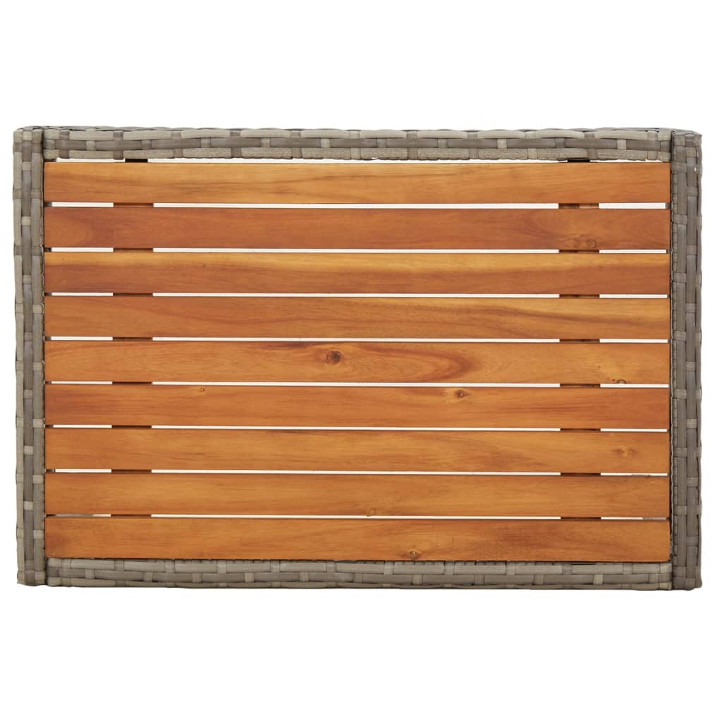 Sedie Reclinabili da Giardino 2 pz con Tavolo Grigio Polyrattan - immagine 4