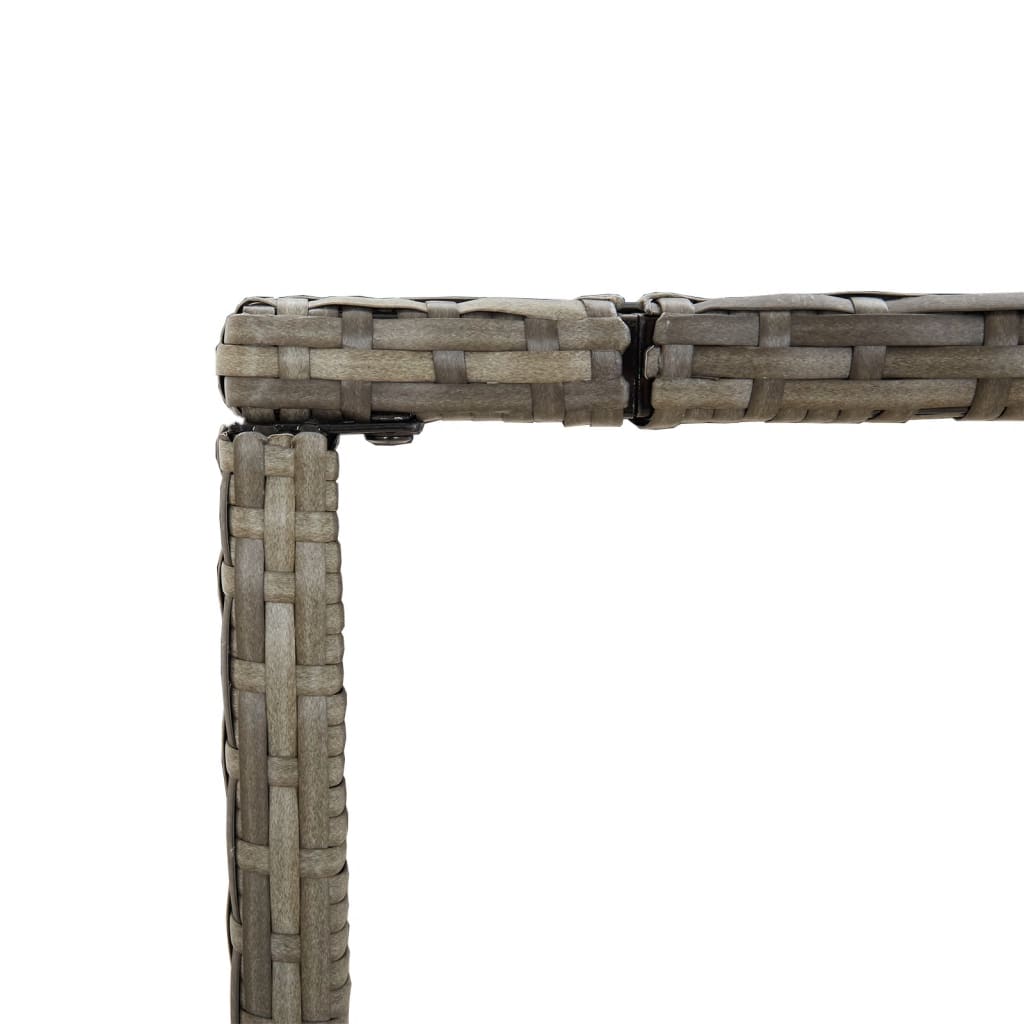 Set Bar da Giardino 7 pz con Cuscini in Polyrattan Grigio - immagine 6