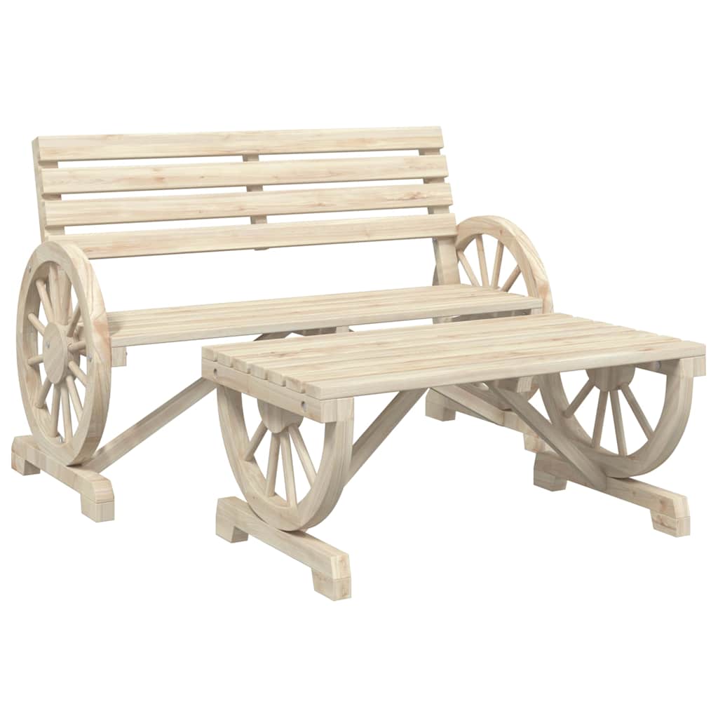 Set Salotto da Giardino 4 pz in Legno Massello di Abete - immagine 4