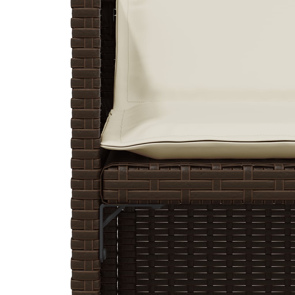 Set Bistrò 3 pz con Cuscini Marrone in Polyrattan - immagine 6