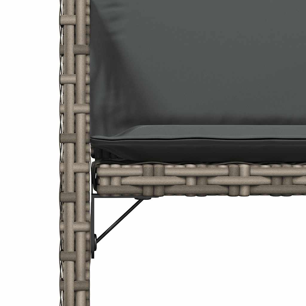 Sedie da Giardino con Cuscini 4 pz Marroni in Polyrattan - immagine 8