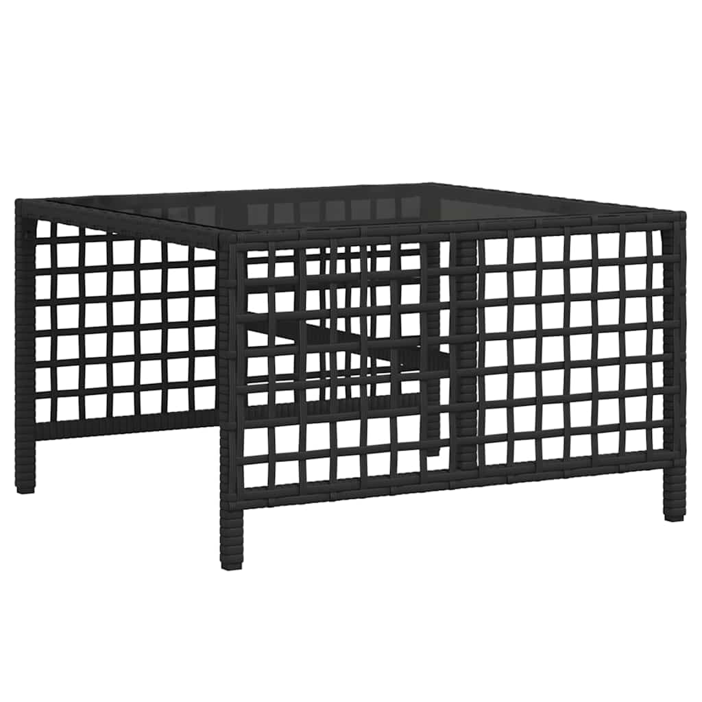 Set Divani ad Angolo 3 pz con Cuscini in Polyrattan Nero - immagine 7