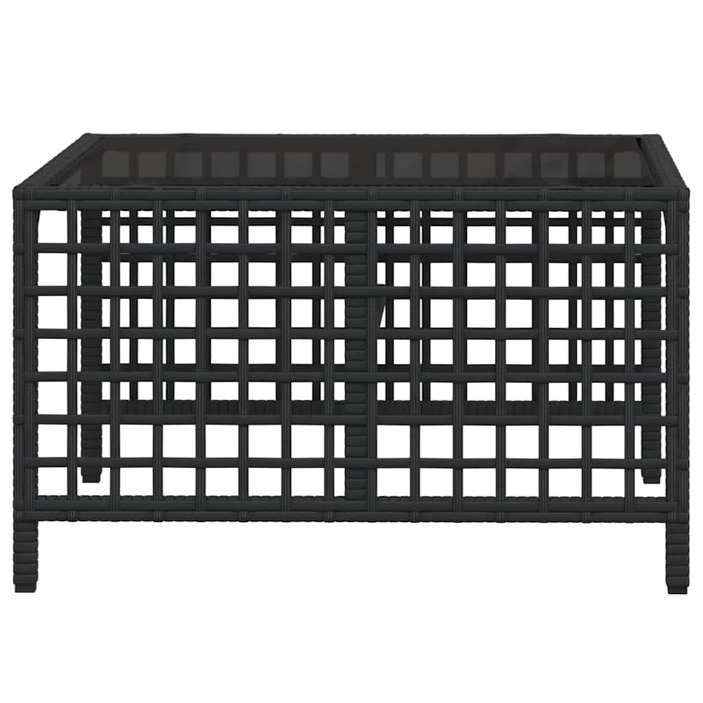 Set Divani ad Angolo 3 pz con Cuscini in Polyrattan Nero - immagine 8