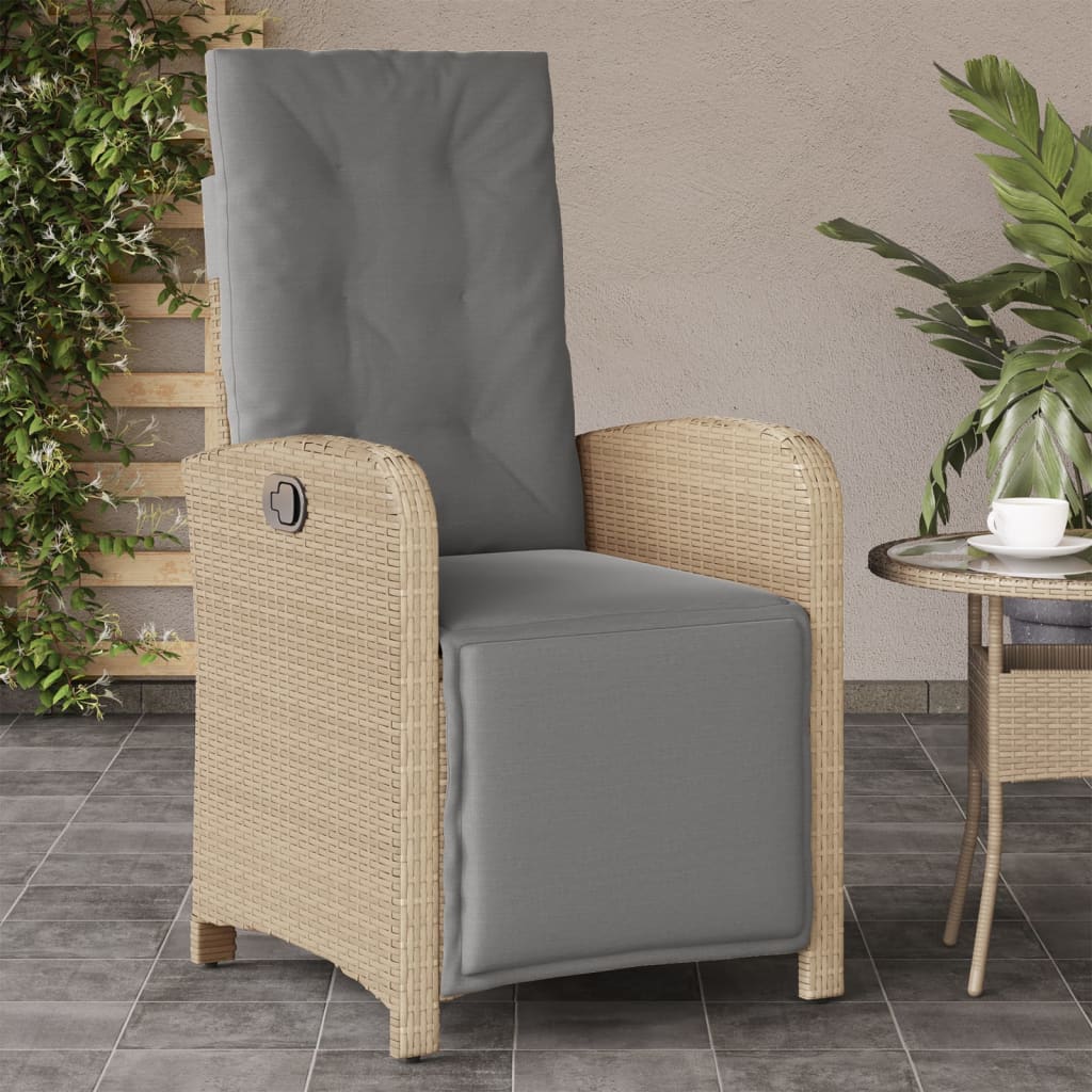 Sedie da Giardino Reclinabili 2 pz con Poggiapiedi Polyrattan - immagine 3