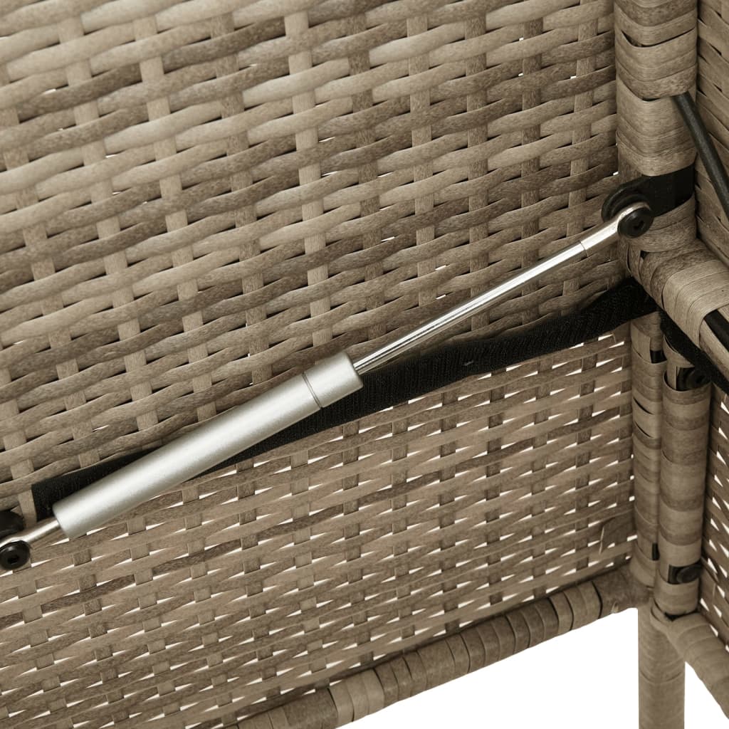 Panca da Giardino con Cuscini Beige in Polyrattan - immagine 8