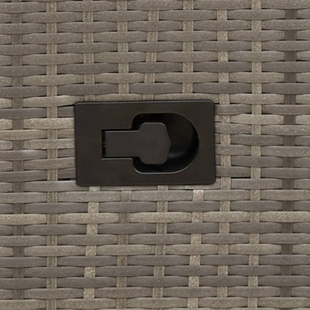 Divano Giardino Reclinabile 2 Posti Tavolino Grigio Polyrattan - immagine 7