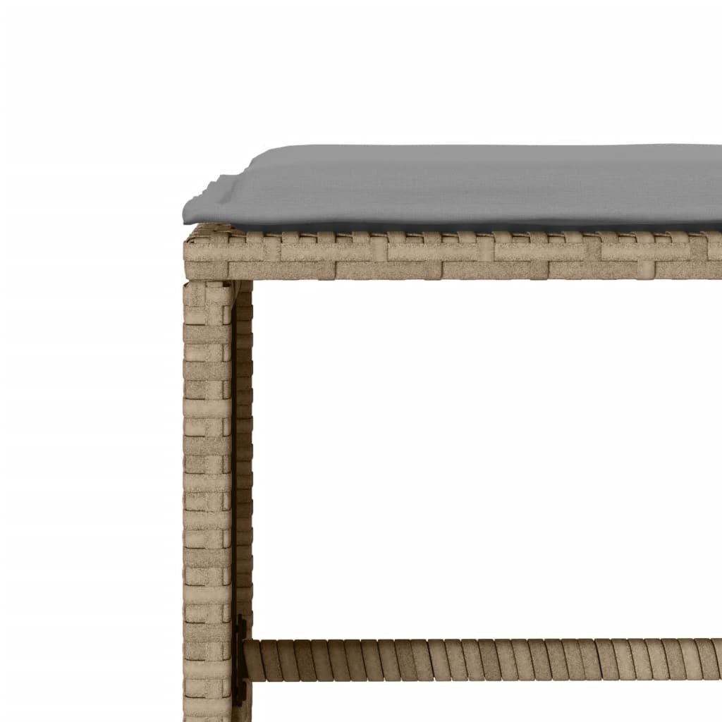 Set Divano da Giardino 4 pz con Cuscini Beige in Polyrattan - immagine 9