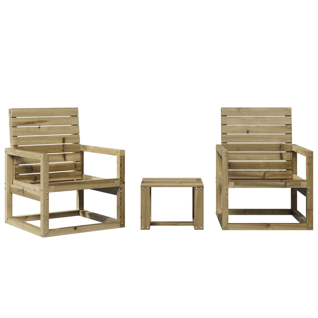 Set Salotto da Giardino 3 pz in Legno Impregnato di Pino - immagine 2