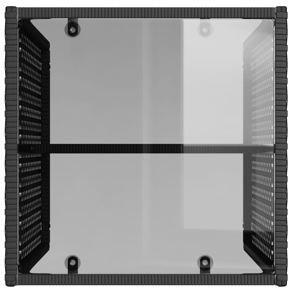 Set Divani da Giardino 4 pz con Cuscini Nero in Polyrattan - immagine 6