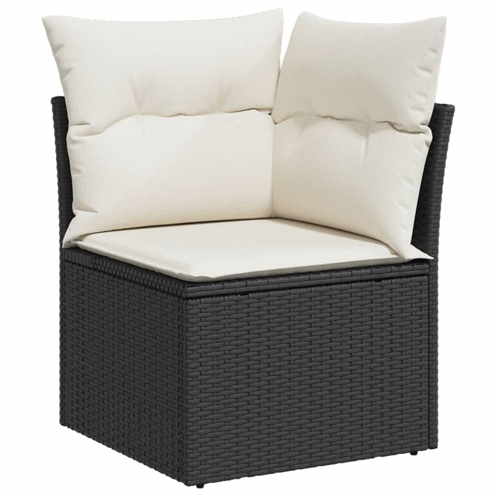 Set Divano Giardino 10 pz con Cuscini Grigio Chiaro Polyrattan - immagine 3