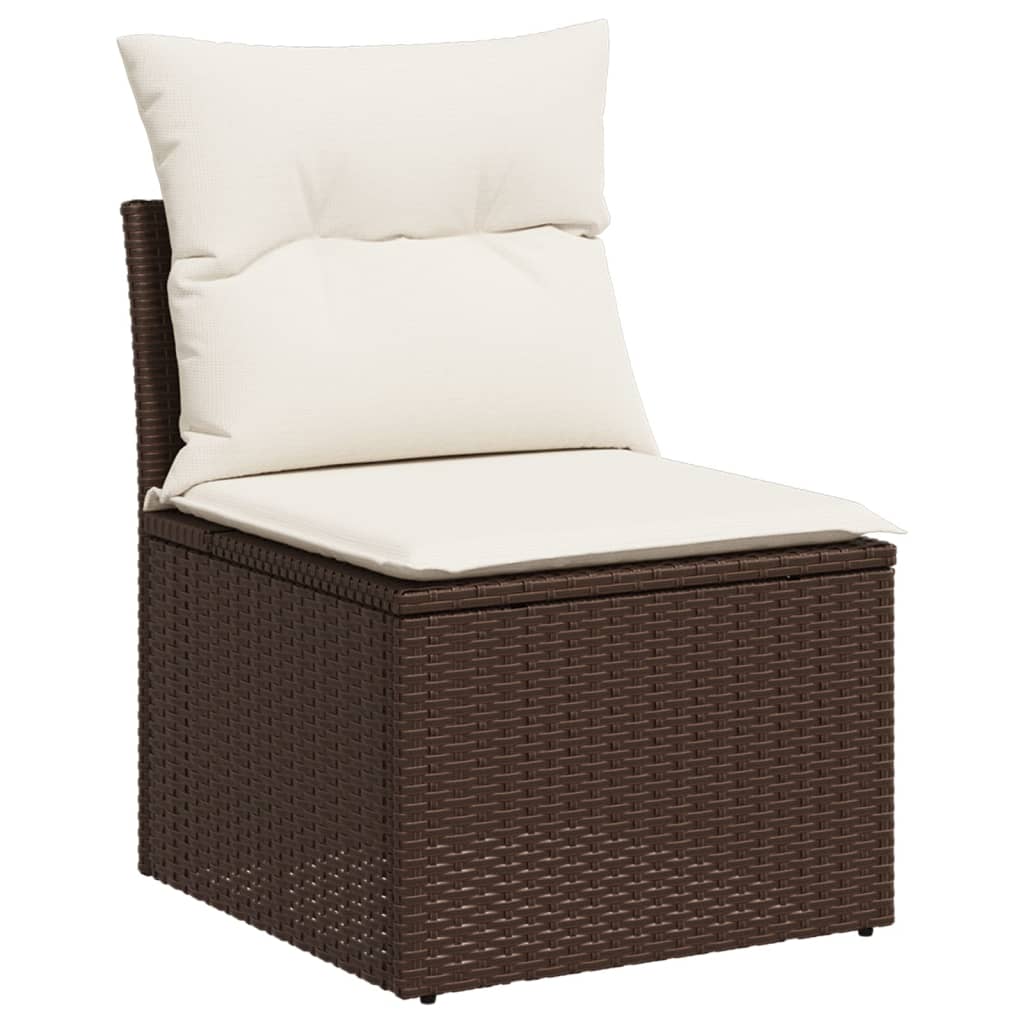 Set Divano da Giardino 6 pz con Cuscini Beige in Polyrattan - immagine 5