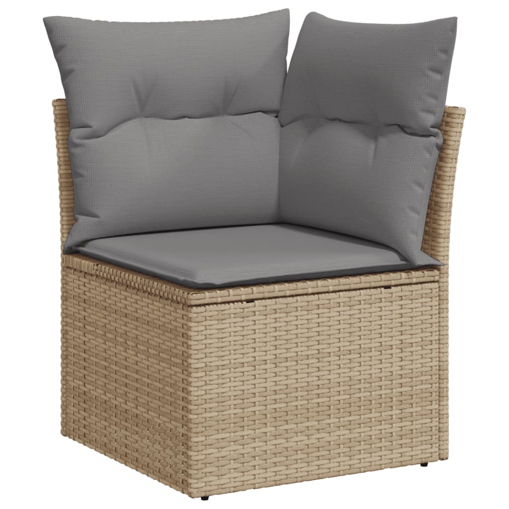 Set Divano da Giardino 8 pz con Cuscini Beige in Polyrattan - immagine 4