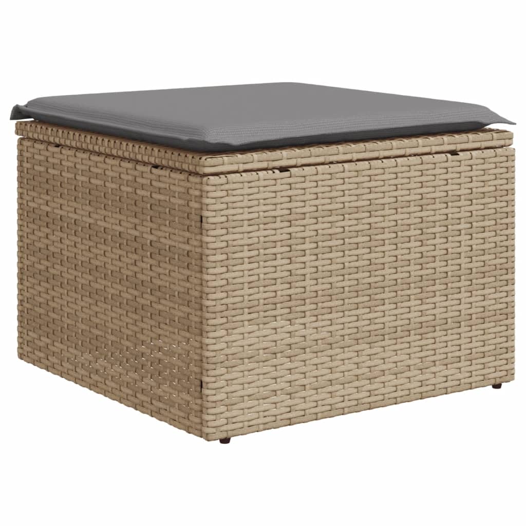 Set Divano da Giardino 6 pz con Cuscini Beige Misto Polyrattan - immagine 4
