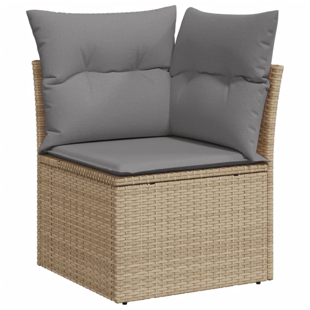 Set Divano da Giardino 6 pz con Cuscini Beige in Polyrattan - immagine 4