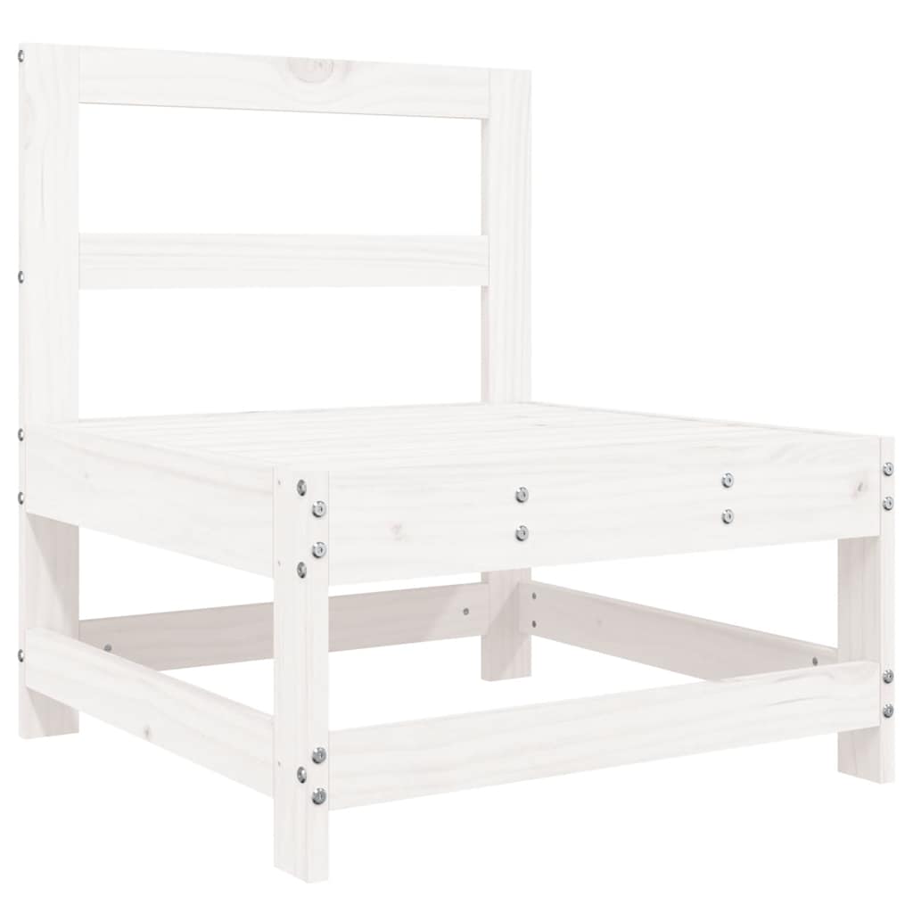 Set Divani da Giardino 8 pz in Legno Massello di Pino Bianco - immagine 4