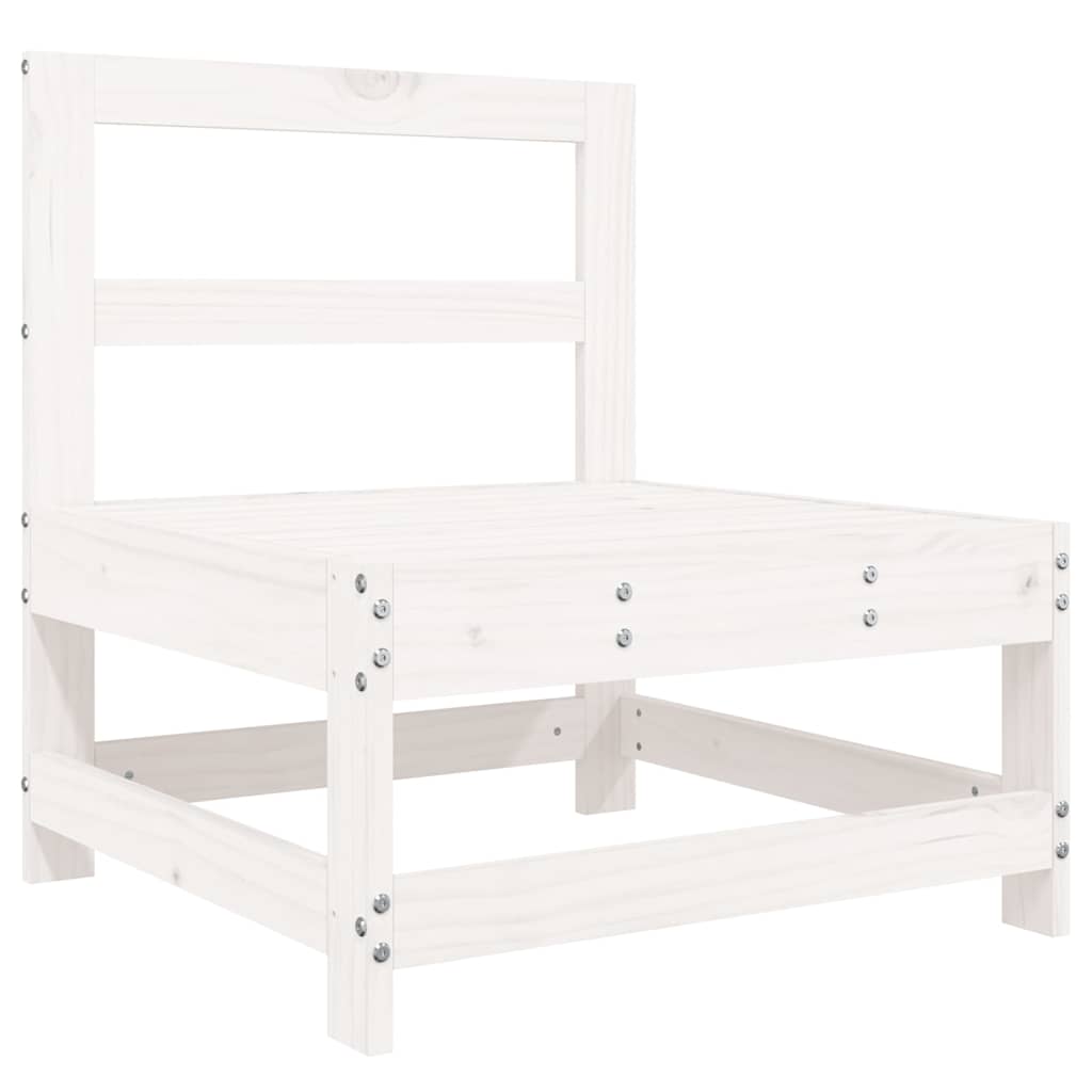 Set Divani da Giardino 8 pz in Legno Massello di Pino Bianco - immagine 4