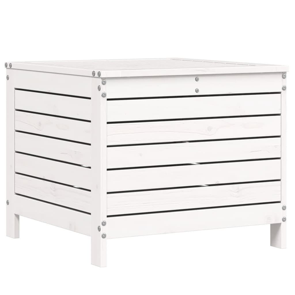 Set Divani da Giardino 7 pz Bianco in Legno Massello di Pino - immagine 7