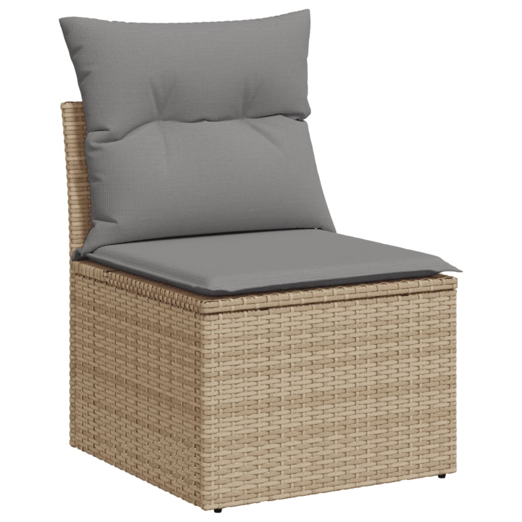 Set Divano da Giardino 12 pz con Cuscini Beige Misto Polyrattan - immagine 4
