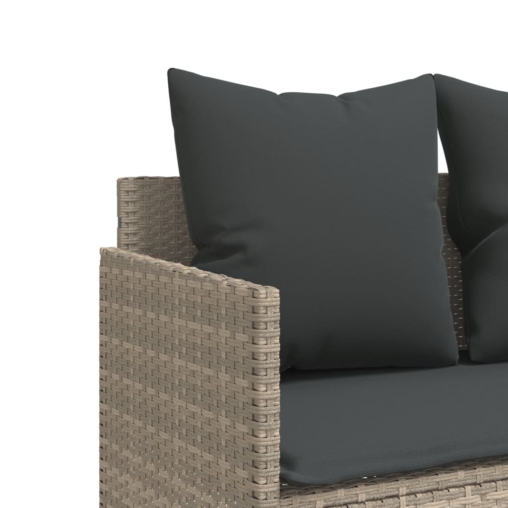 Set Divano da Giardino 5 pz con Cuscini Marrone in Polyrattan - immagine 6