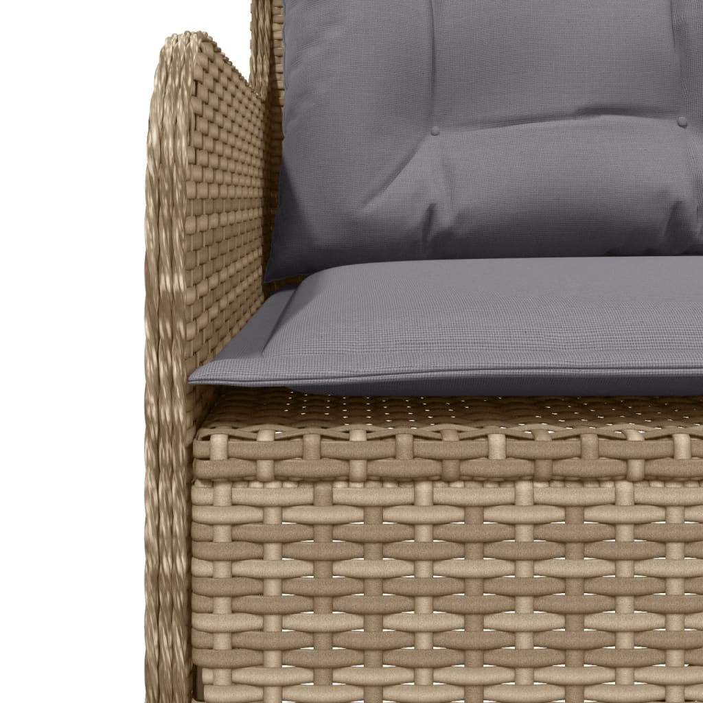 Set Divani da Giardino 2 pz con Cuscini Beige in Polyrattan - immagine 5
