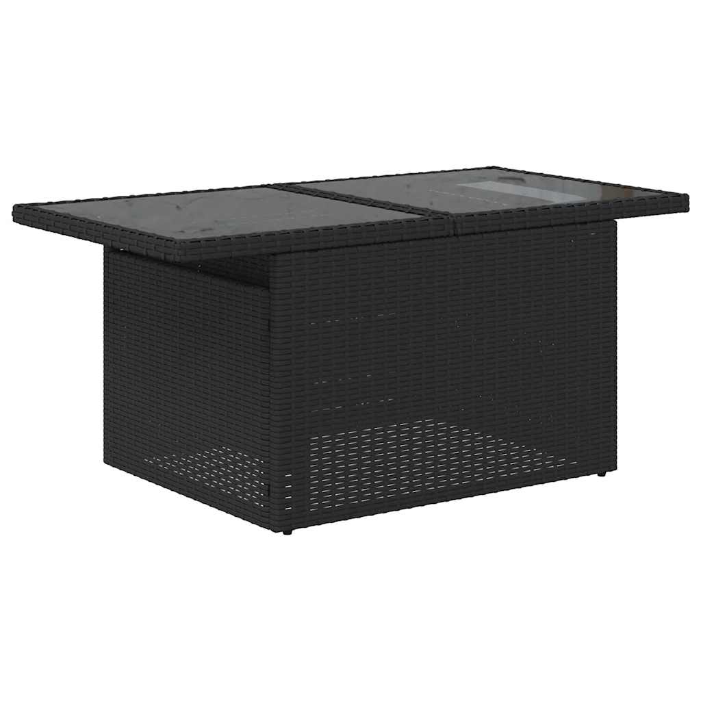 Set Divani da Giardino con Cuscini 7pz Nero Polyrattan - immagine 5