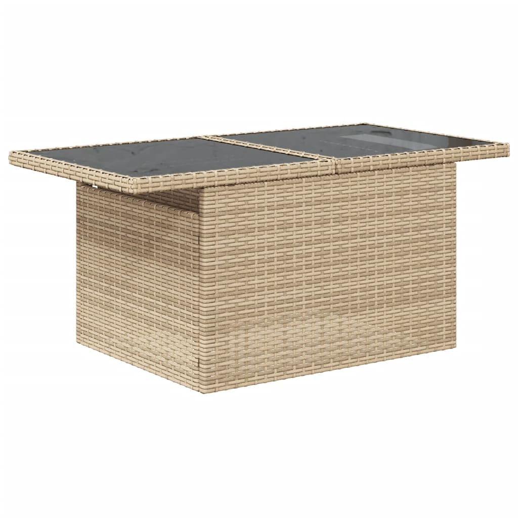 Set Divano da Giardino 5 pz con Cuscini Beige in Polyrattan - immagine 4