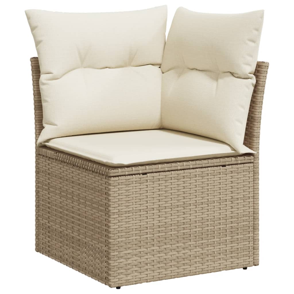 Set Divano da Giardino 6 pz con Cuscini Beige in Polyrattan - immagine 4