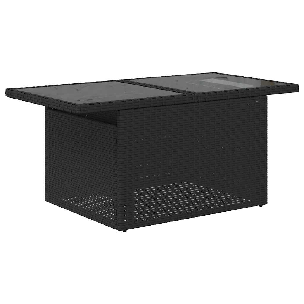 Set Divani da Giardino con Cuscini 7pz Nero Polyrattan - immagine 6