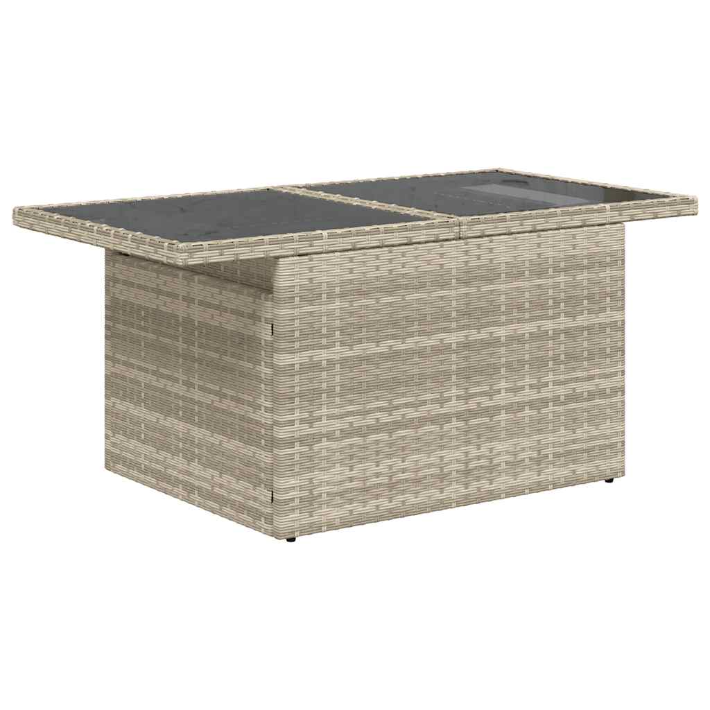 Set Divano da Giardino 8pz con Cuscini Grigio Chiaro Polyrattan - immagine 3