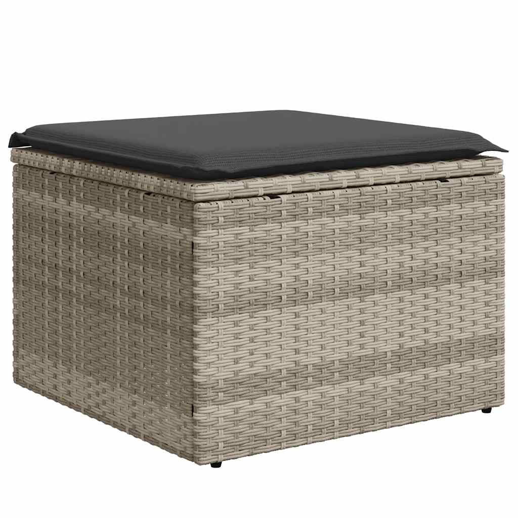 Set Divano da Giardino 6pz con Cuscini Grigio Chiaro Polyrattan - immagine 6