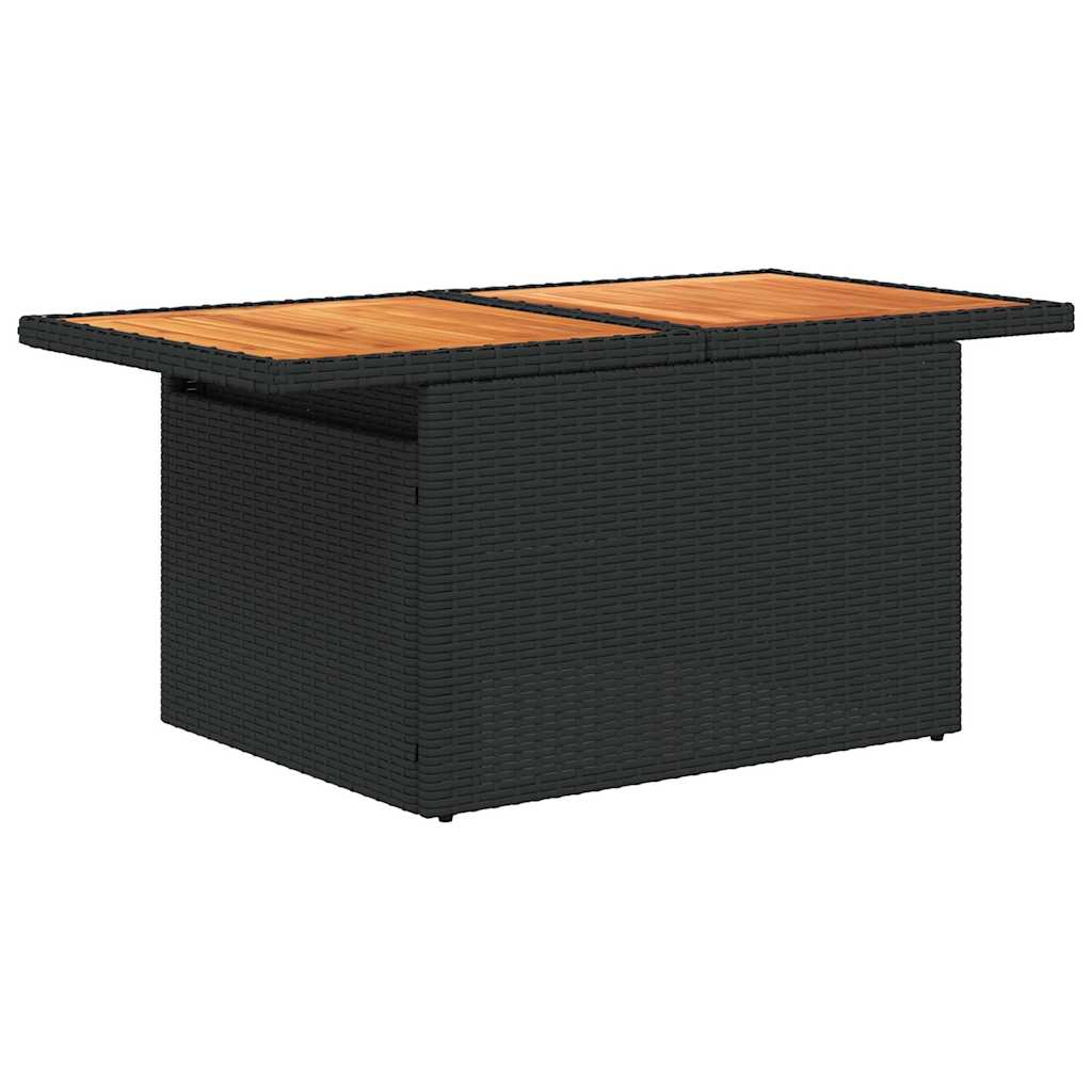 Set Divani da Giardino con Cuscini 7pz Nero Polyrattan - immagine 4