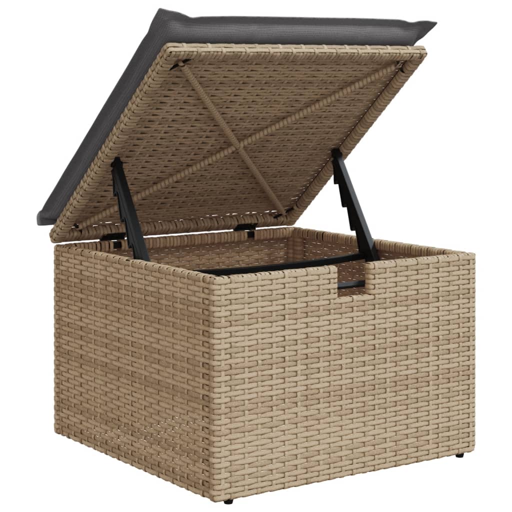 Set Divano da Giardino 6 pz con Cuscini Beige in Polyrattan - immagine 6