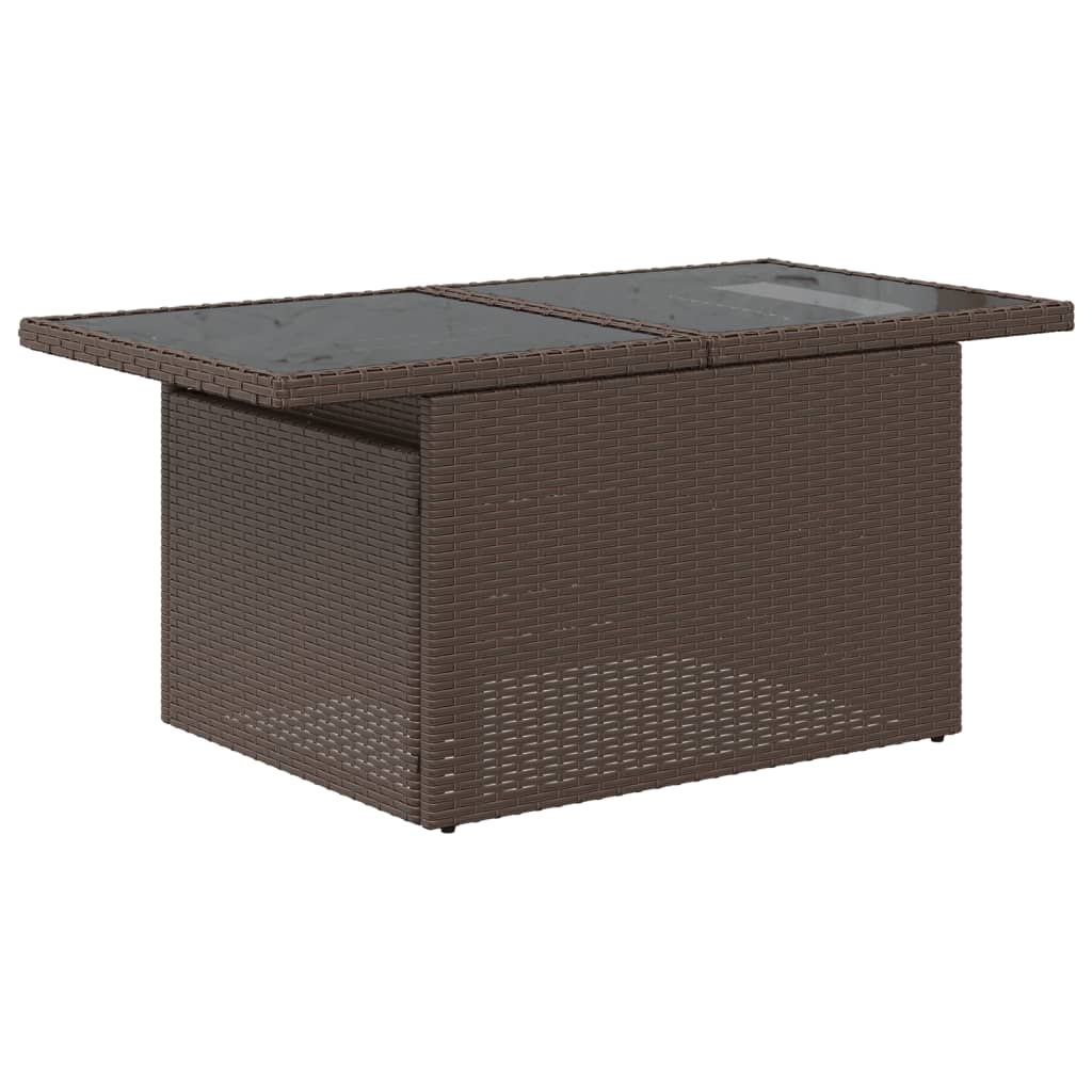 Set Divano da Giardino 6 pz con Cuscini Marrone in Polyrattan - immagine 5