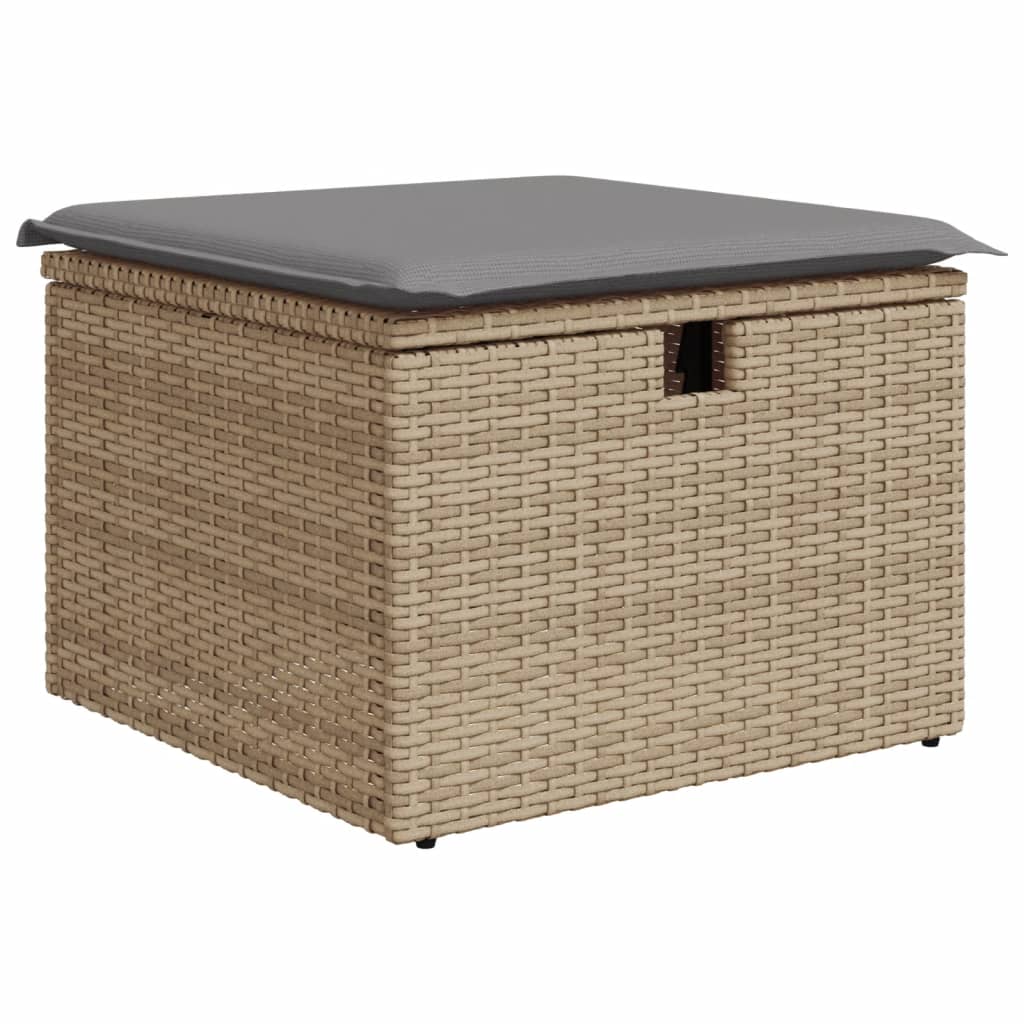 Set Divani da Giardino 9 pz con Cuscini Nero in Polyrattan - immagine 6