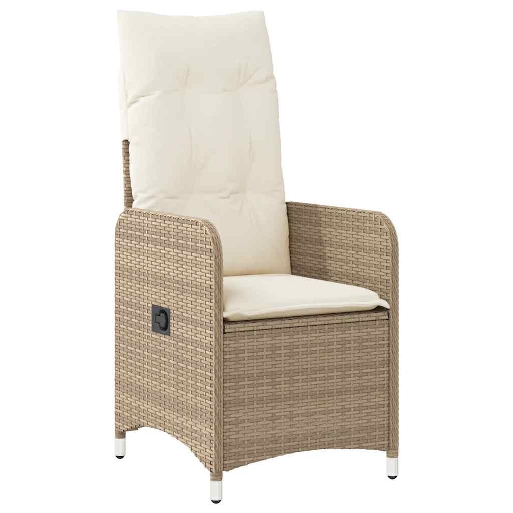 Set da Bistrò da Giardino 5 pz con Cuscini Beige in Polyrattan - immagine 3