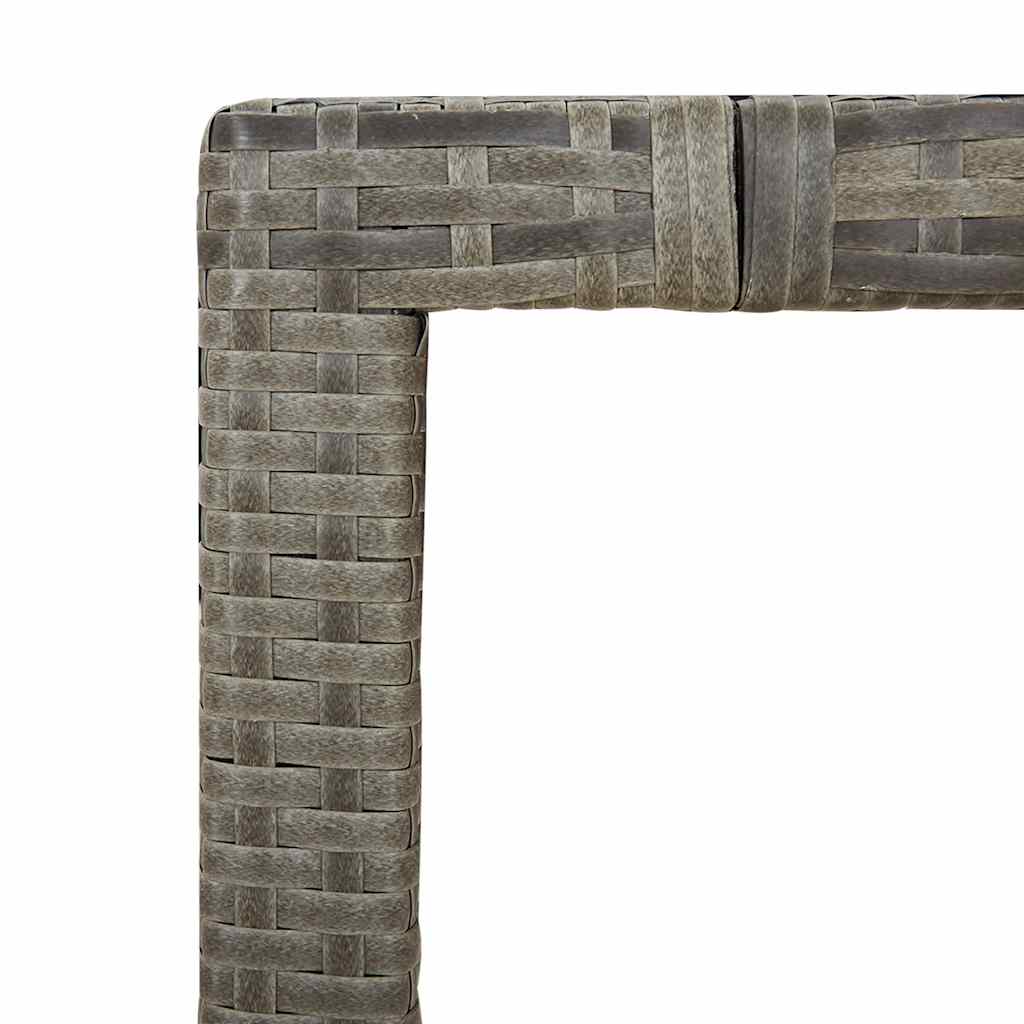 Set Bistrò da Giardino 3 pz con Cuscini in Polyrattan Grigio - immagine 5