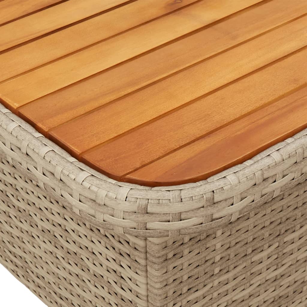 Set da Pranzo da Giardino 4 pz con Cuscini Beige in Polyrattan - immagine 5
