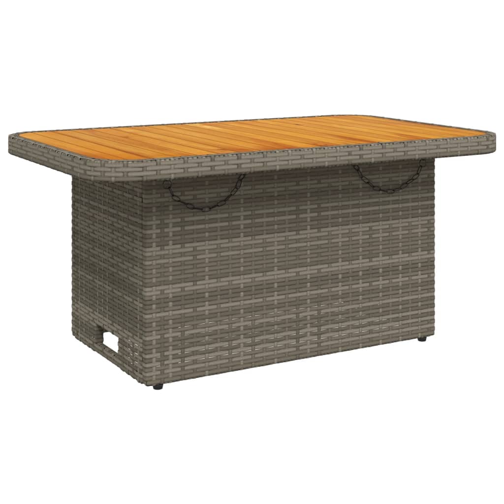 Set da Pranzo da Giardino 4 pz con Cuscini in Polyrattan Grigio - immagine 4