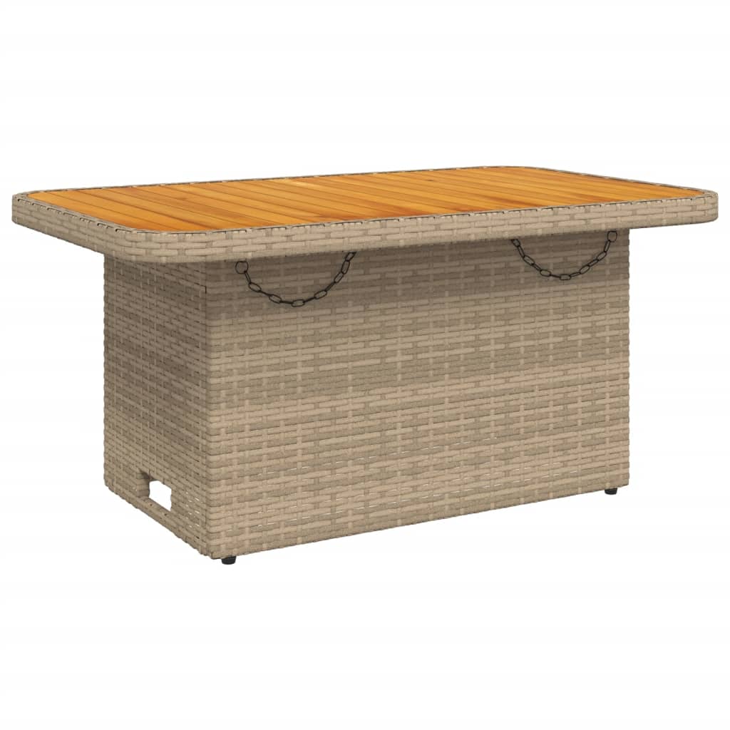 Set da Pranzo da Giardino 4 pz con Cuscini Beige in Polyrattan - immagine 3
