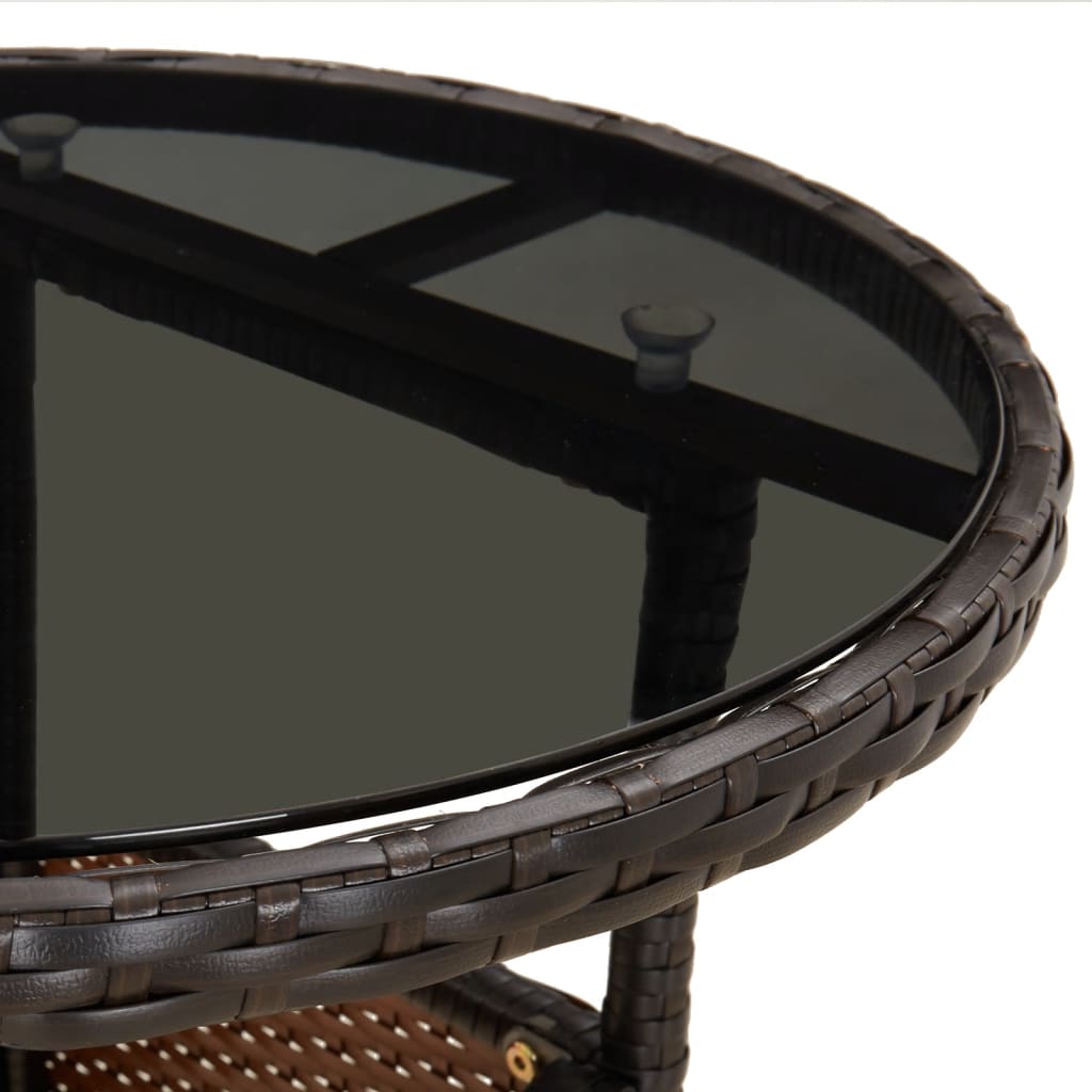 Set da Pranzo da Giardino 5 pz con Cuscini Polyrattan e Vetro - immagine 5