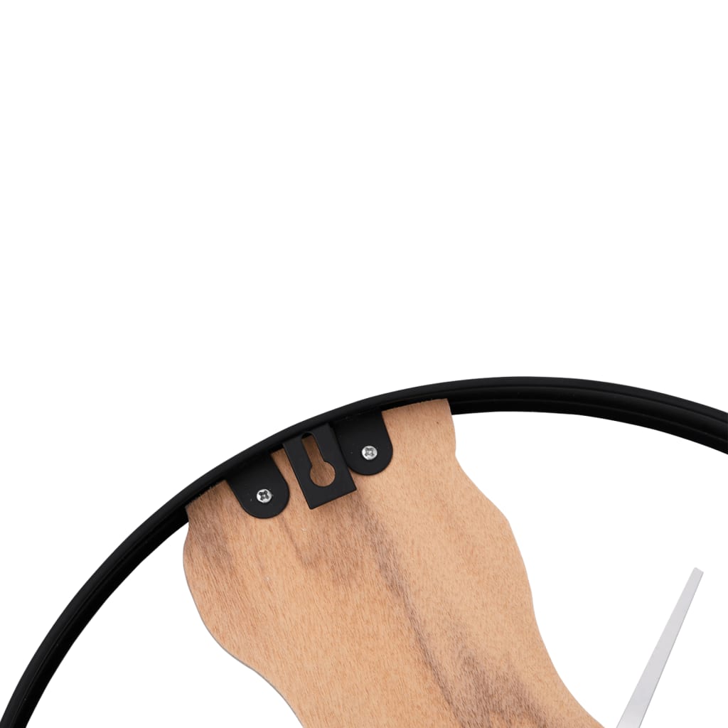 Orologio a Parete Marrone Ø35 cm in Ferro e Legno di Quercia - immagine 6