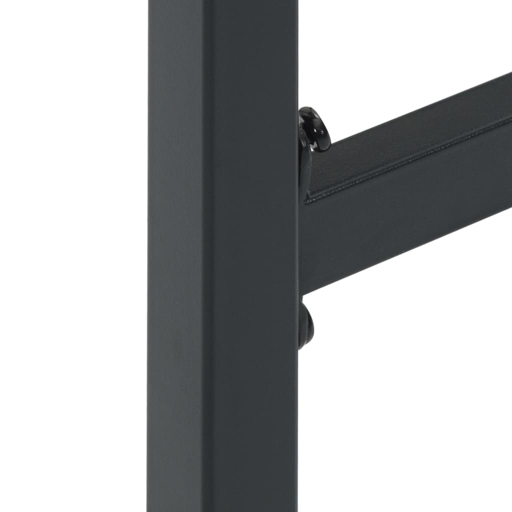 Sgabelli da Bar 4pz Neri 38x38x80 cm Acciaio Verniciato Polvere - immagine 7